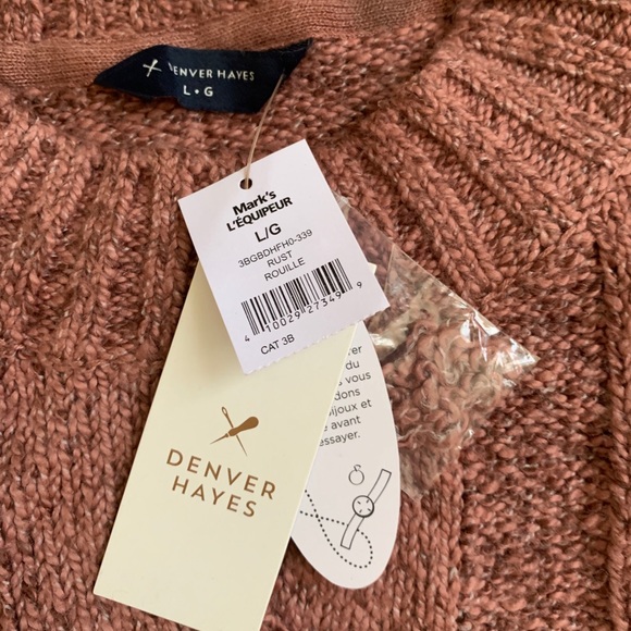 Rust/Pink Cable Knit Sweater size L - Picture 3 of 6